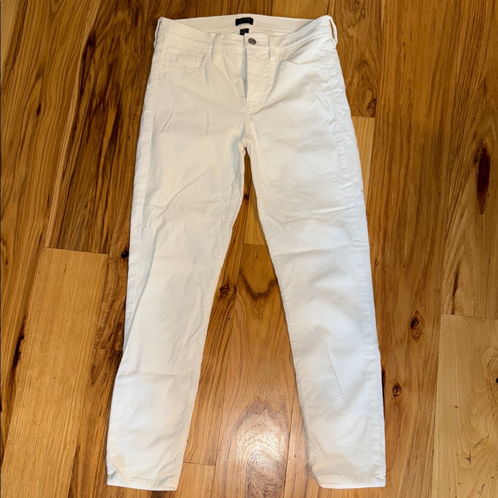 J. Crew Factory Off White Skinny cords